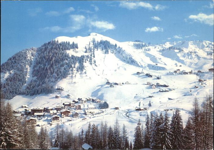 Dolomiten Corvara Alta Badia Panorama im Schnee
