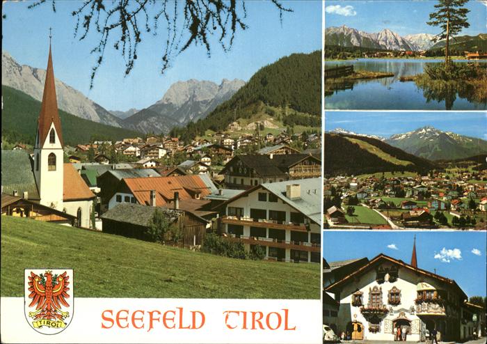 Seefeld Tirol Panorama See Alpen Wappen