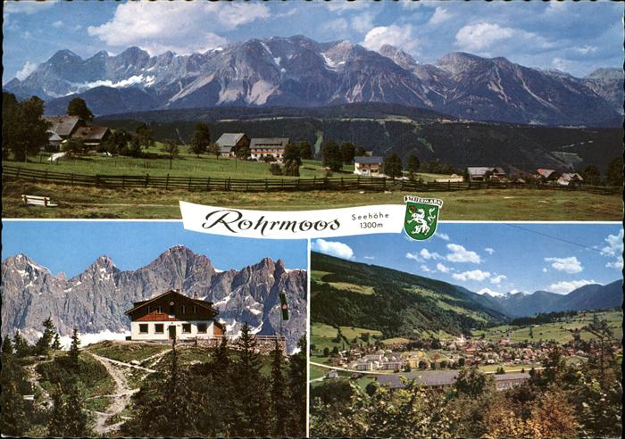 Rohrmoos-Untertal Panorama Alpen Dachstein Hochwurzenhuette Schladming mit Rohrm