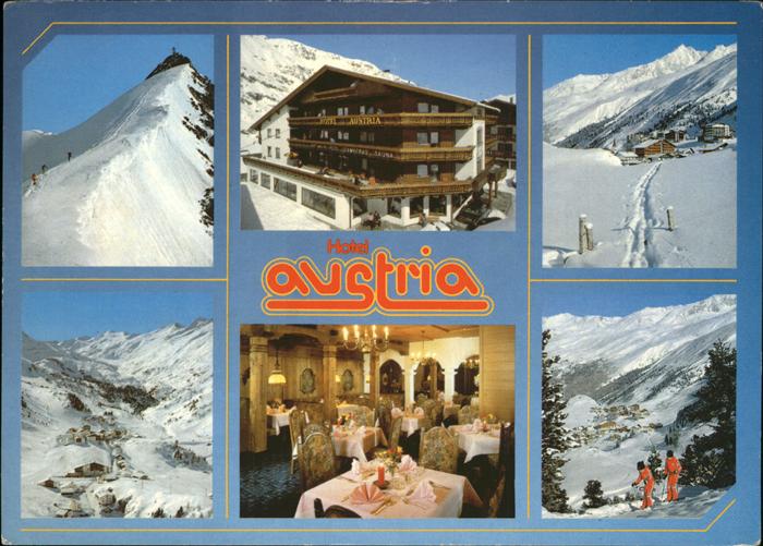 Obergurgl Soelden Tirol Hotel Austria im Schnee Ski