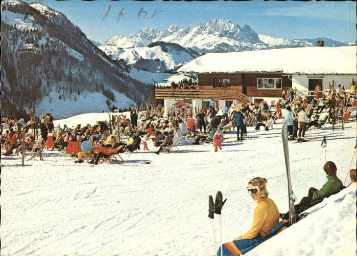 Fieberbrunn Tirol Bergliftrestaurant Skifahren Wilder Kaiser