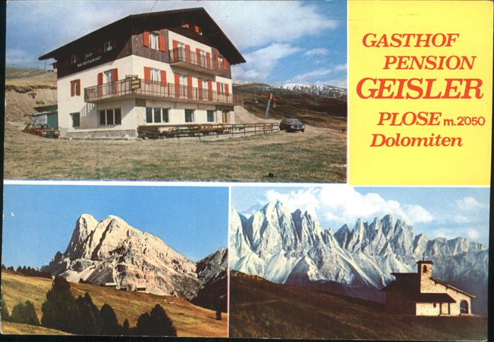 Brixen Suedtirol Gasthof Pension Geisler Bergkapelle Plose Dolomiten