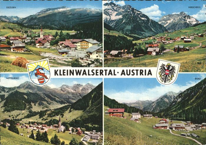 Kleinwalsertal Riezlern Hirschegg Mittelberg Baad Wappen