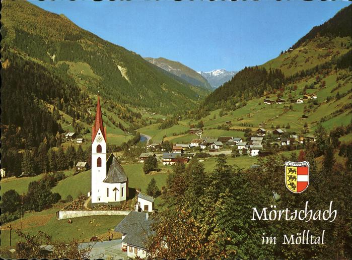 Moertschach im Moelltal Kirche Glocknerstrasse Wappen