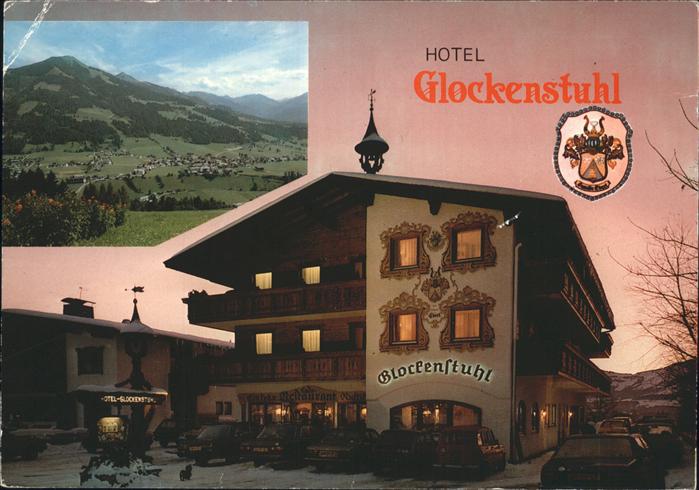 Westendorf Tirol Hotel Glockenstuhl Brixental Fassadenmalerei Wappen