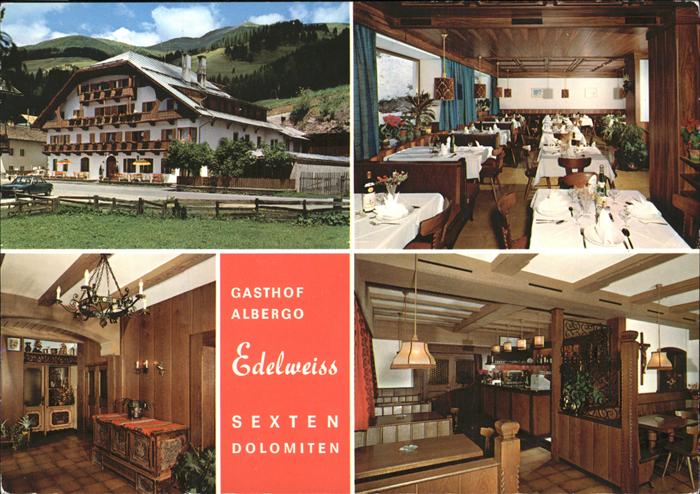Moos Sexten Gasthof Albergo Edelweiss Restaurant
