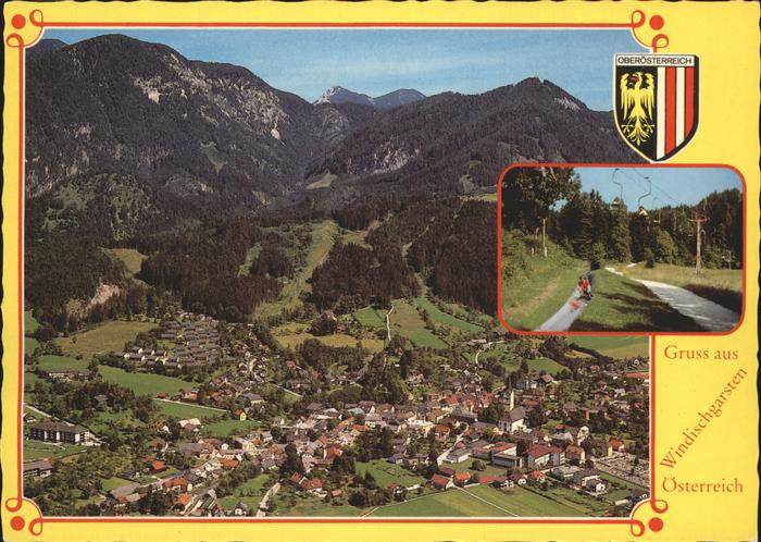 Windischgarsten Fliegeraufnahme Sommerrodelbahn Wurbauer Kogel Luftkurort Winter