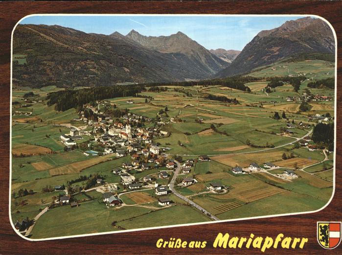 Mariapfarr Fliegeraufnahme Lungau Alpenpanorama Wappen