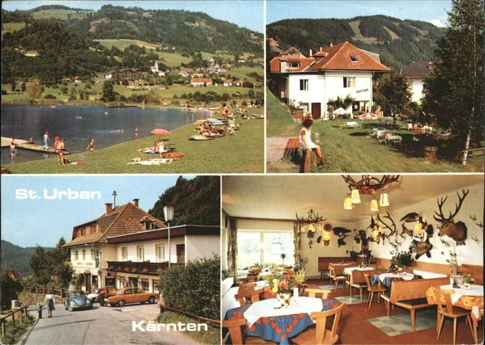 Feldkirchen Kaernten Gasthof Pension Perkonig St. Urban Strand am Urbansee
