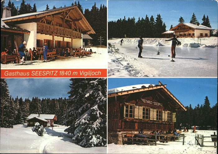 Lana Meran Gasthaus Seespitz Vigiljoch Schilanglauf Eisschiessen