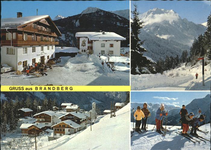 Brandberg Tirol Gasthof Thanner Ortsansicht Kirche Gruenberg Kinderschikurs