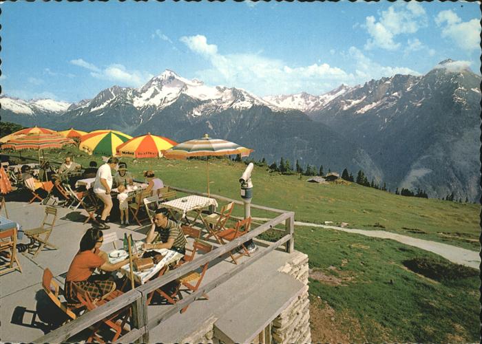 Mayrhofen Zillertal Alpengasthaus Bergrast Sonnenterrasse am Penken Zillertaler