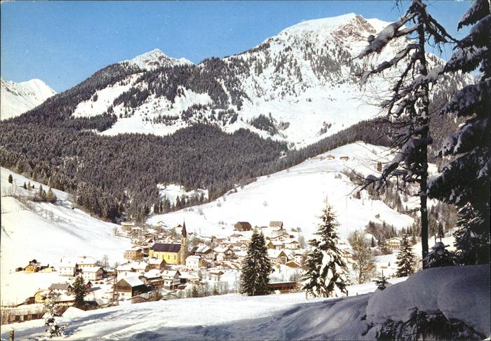 Russbach Pass Gschuett Ortsansicht mit Kirche Gamsfeld Wintersportplatz