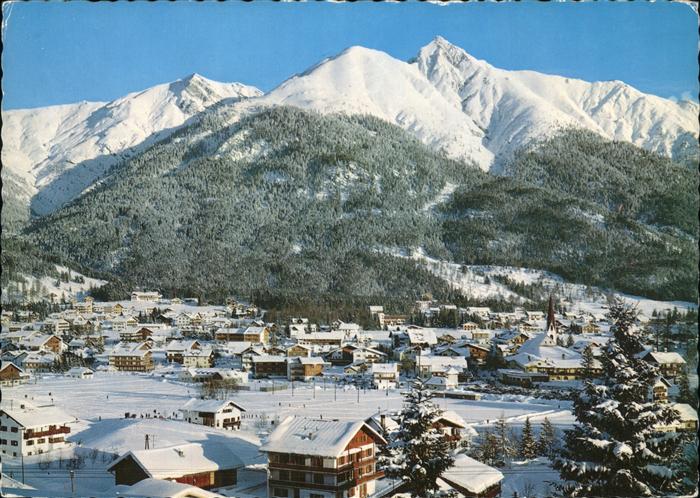 Seefeld Tirol Blick gegen Reitherspitze Wintersportplatz