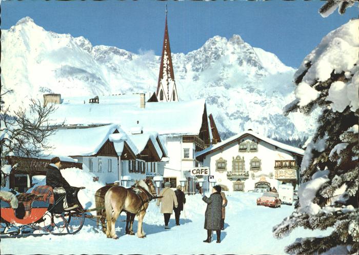 Seefeld Tirol Tiroler Schmuckkastli Wetterstein Pferdeschlitten