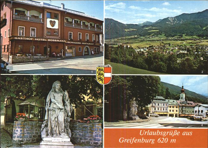 Greifenburg Gasthof Hotel Rossmann Panorama Statue