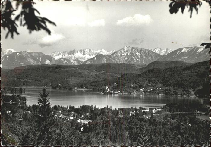 Poertschach Woerthersee Blick vom Windischberg auf Woerthersee und Karawanken