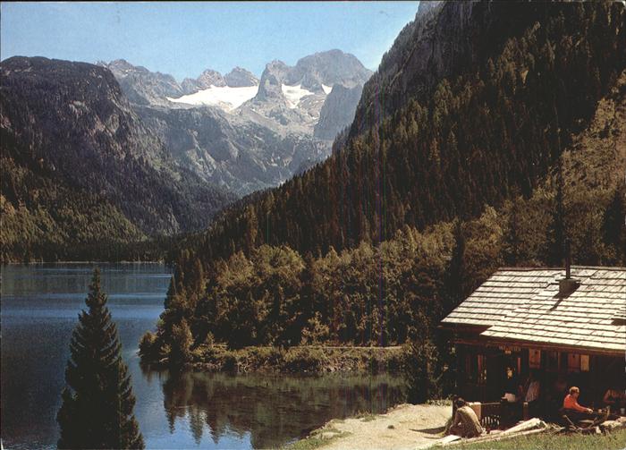 Dachstein Gebirge mit Gosausee und Jausenstation Klackl Huette