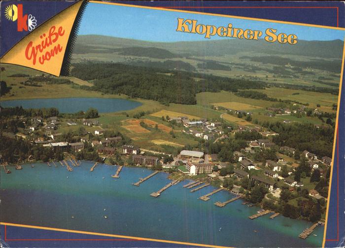 Klopeinersee Panorama mit Kleinsee und Seelach Fliegeraufnahme