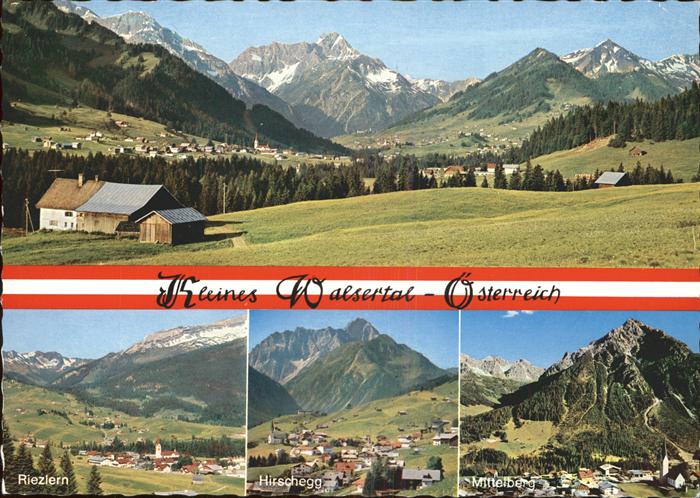 Kleinwalsertal Panorama mit Riezlern Hirschegg Mittelberg