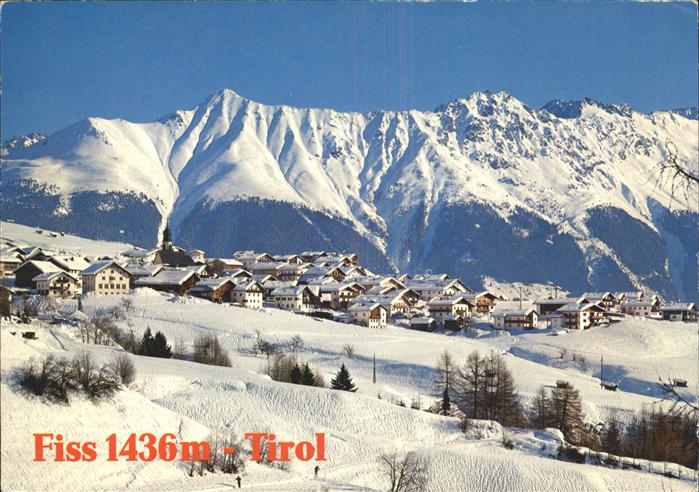 Fiss Tirol Ortsblick mit Alpenpanorama