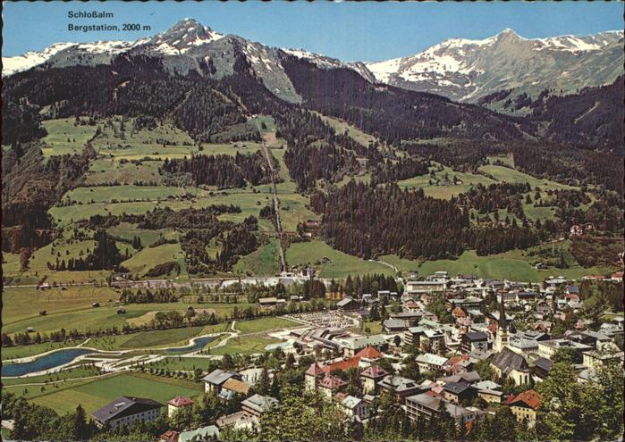 Bad Hofgastein Salzburg Panorama mit Tauernbahn Schlossalm