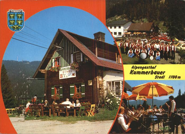 Trattenbach Alpengasthof Kummerbauer Stadl Musikkapelle