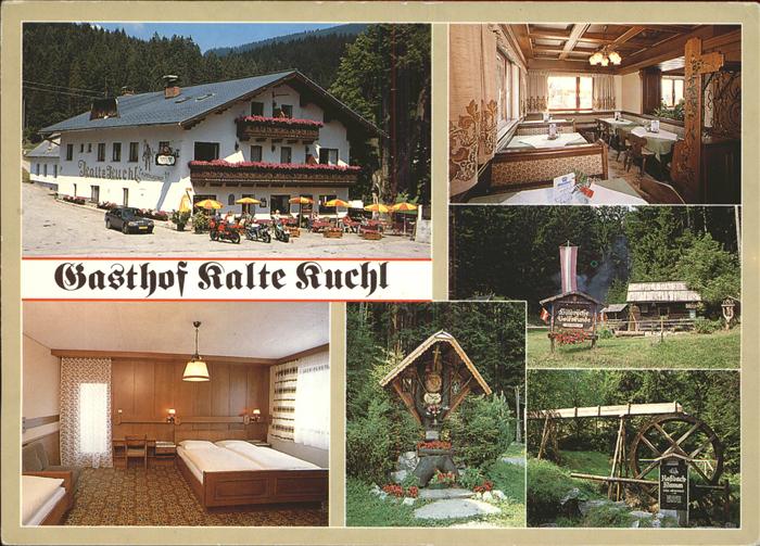 Rohr Gebirge Gasthof zur Kalten Kuchl Grillplatz Wegkreuz Wasserrad