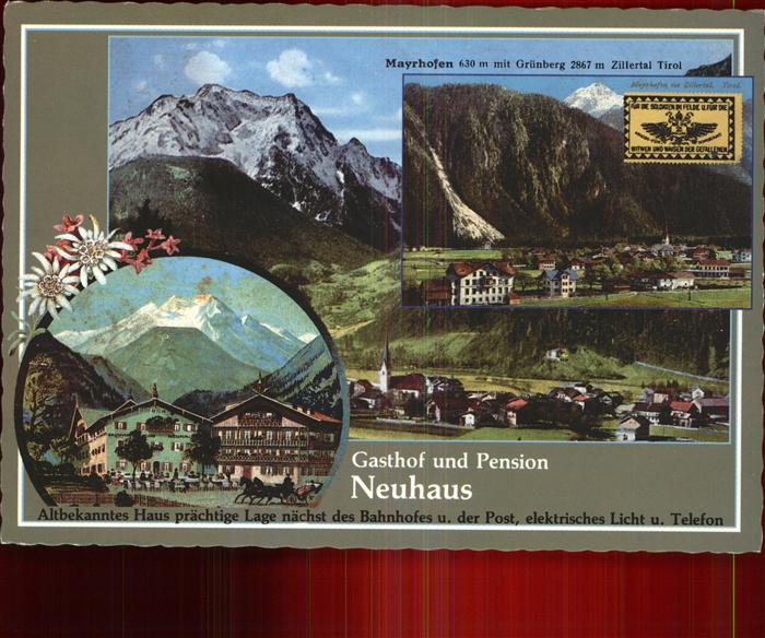 Mayrhofen Zillertal Gasthof Pension Neuhaus Panorama