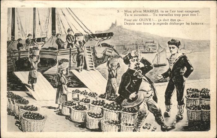 Marseille Bouches-du-Rhone Marius Matrosen Schiff