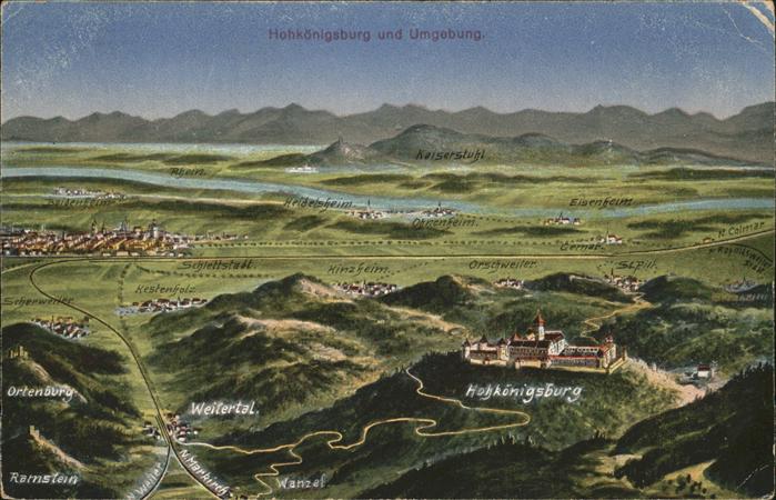 Hohkoenigsburg Haut-Koenigsbourg Umgebung Weilertal Ortenburg Rarnstein