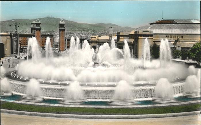 Barcelona Cataluna Surtidores de Montjuich Serie 2 No. 93 Brunnen