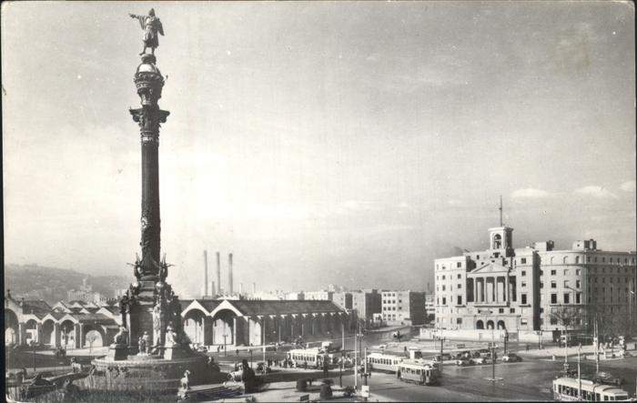 Barcelona Cataluna Monumento a Colon Comandancia de Marina