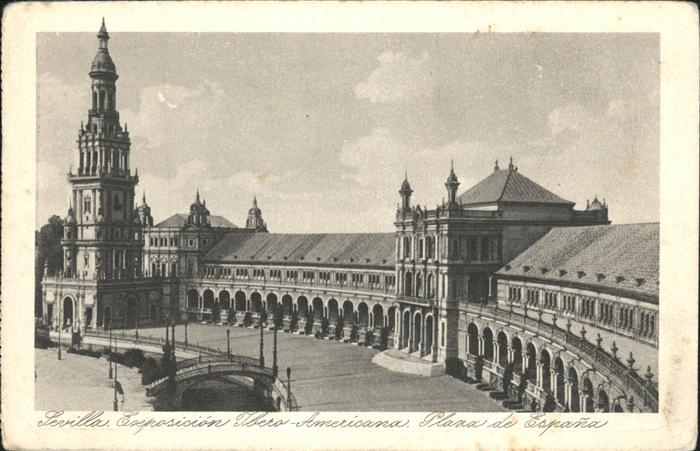 Sevilla Andalucia Exposicion Ibero Americana Plaza de Espana