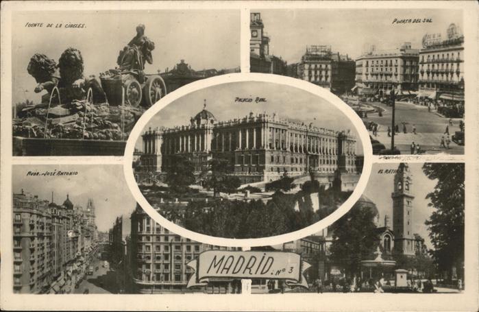 Madrid Spain Fuente de la Cibeles Puerta del Sol El Retiro Avenida Jose Antonio