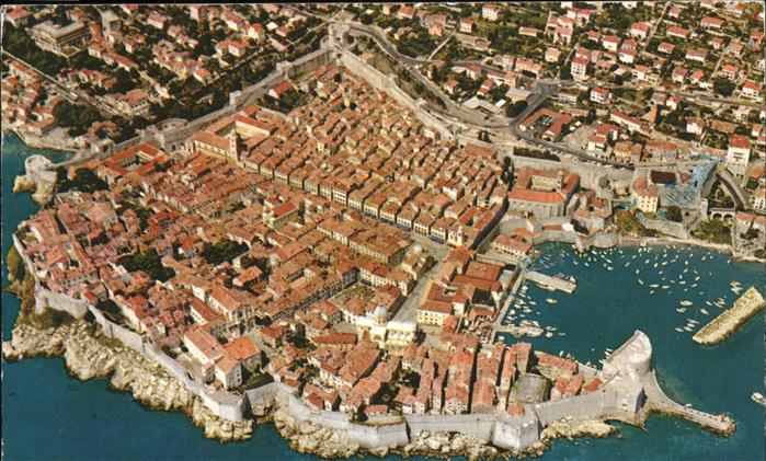 Dubrovnik Ragusa Altstadt Hafen Fliegeraufnahme