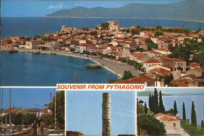 Pythagorio Panorama Hafen Turm