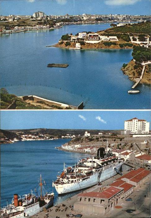 Mahon Vistas parciales del Puerto Barco Hafen Schiff