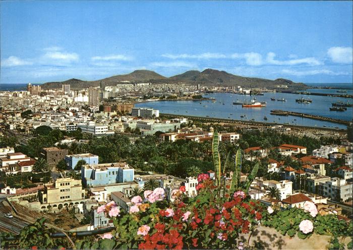 Las Palmas Gran Canaria Vista panoramica Puerto Barco Hafen Schiff