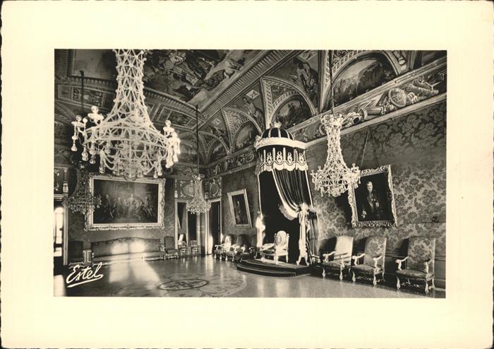 Monaco Palais de S.A.S. Prince de Monaco Salle du Trone Fresques d Orazio Ferrar