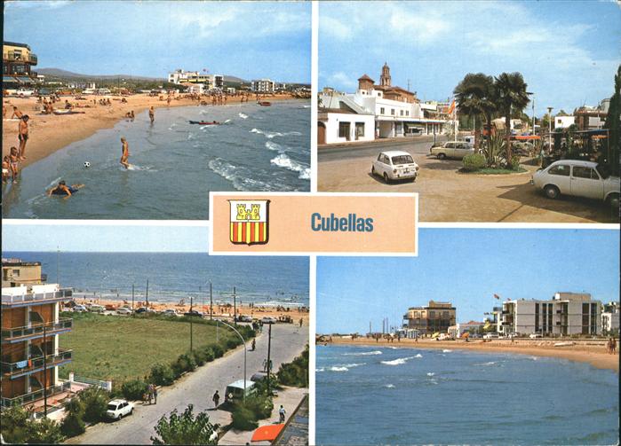 Cubellas Strand Teilansicht Hotels Wappen