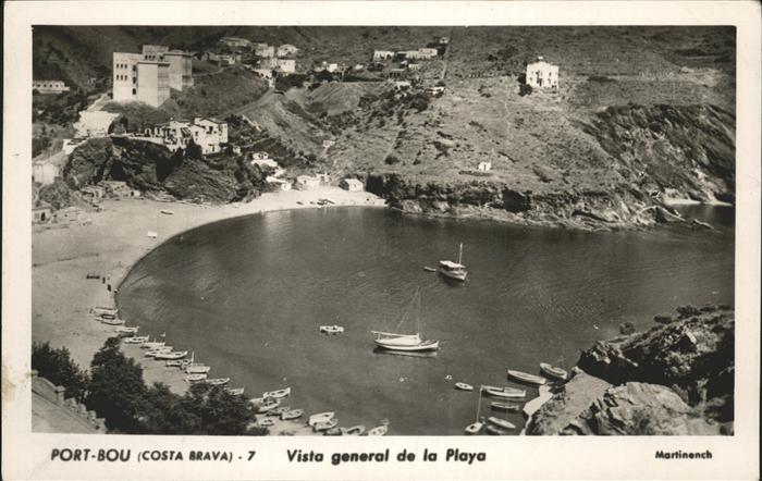 Portbou Vista general de la Playa Strand