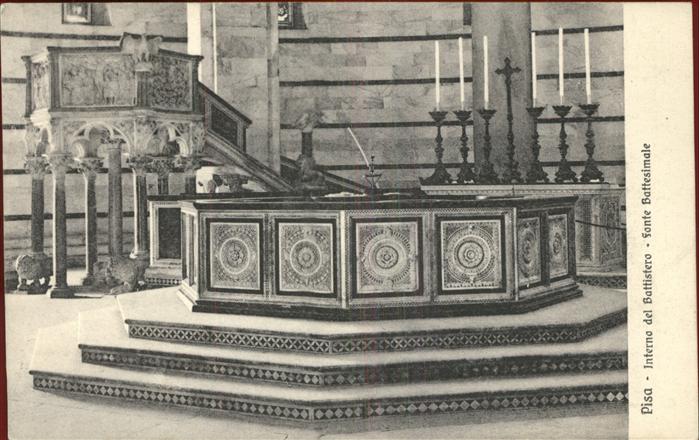 Pisa Interna de Battistero Altar