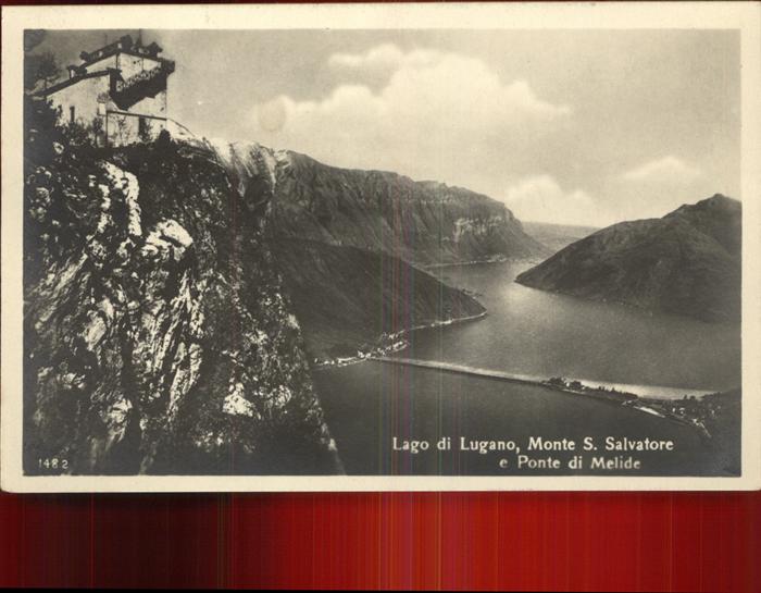 Lago di Lugano TI Monte S. Salvatore Ponte di Melide