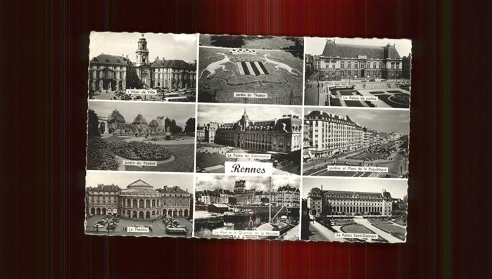 Rennes Ille-et-Vilaine Jardin Thabor Palais Commerce