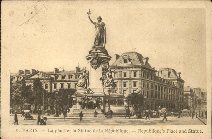 Paris Place Statue Republique