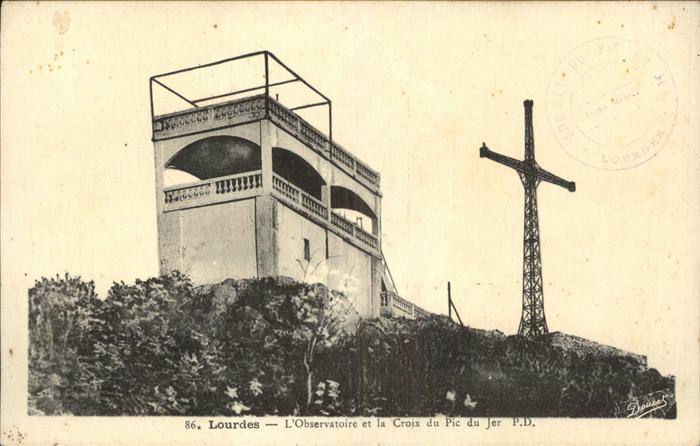 Lourdes Hautes Pyrenees Observatoire et la Croix Pic du Jer