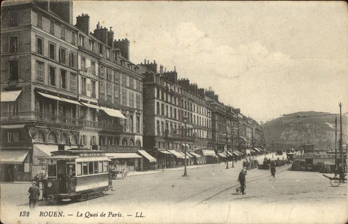 Rouen Le Quai de Paris Strassenbahn