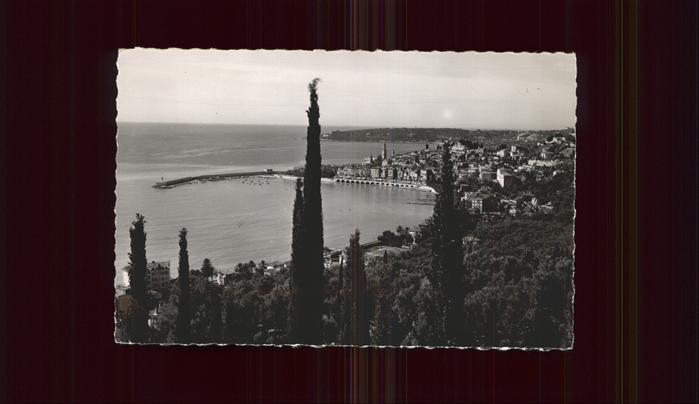 Menton Alpes Maritimes Vue prise des Colombieres Hotel-Restaur