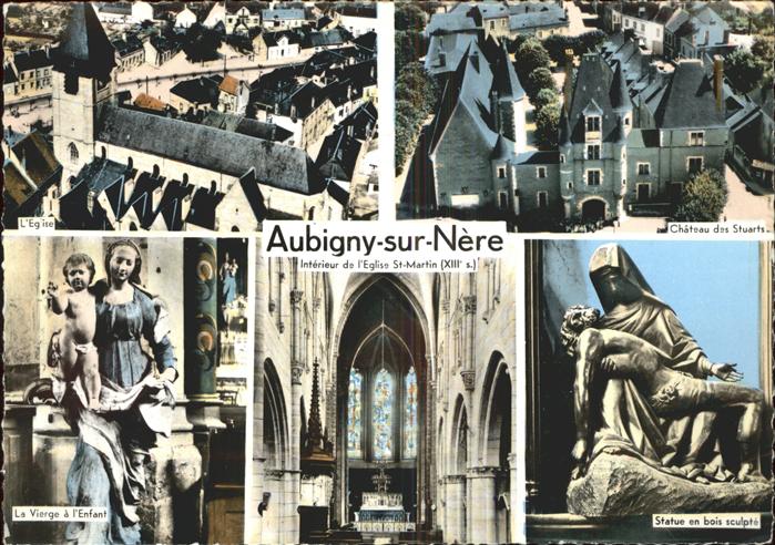 Aubigny-sur-Nere Interieur Eglise St. Martin bois sculpt
